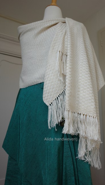 Sjaal katoen en zijde met gouddraad