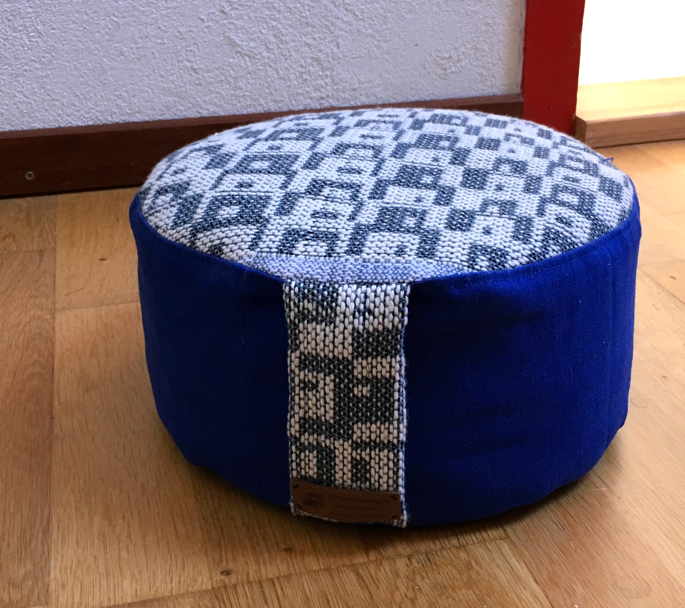 poefje blauw linnen : katoen